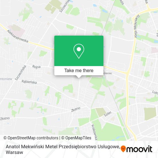 Anatol Mekwiński Metel Przedsiębiorstwo Usługowe map