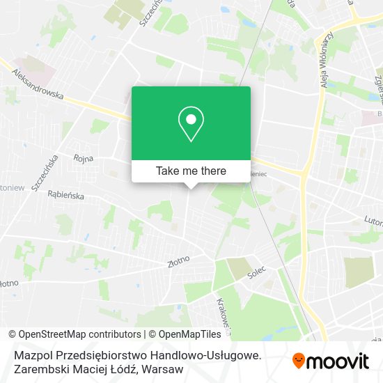 Mazpol Przedsiębiorstwo Handlowo-Usługowe. Zarembski Maciej Łódź map