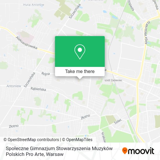 Społeczne Gimnazjum Stowarzyszenia Muzyków Polskich Pro Arte map