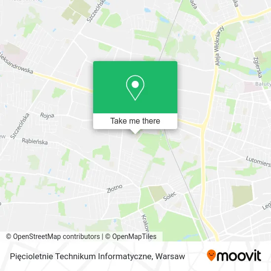 Карта Pięcioletnie Technikum Informatyczne