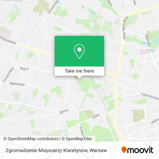 Карта Zgromadzenie Misjonarzy Klaretynów