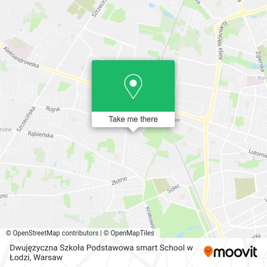 Карта Dwujęzyczna Szkoła Podstawowa smart School w Łodzi