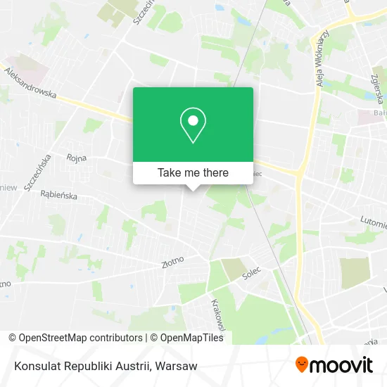Карта Konsulat Republiki Austrii