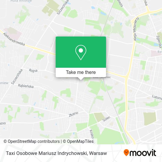 Taxi Osobowe Mariusz Indrychowski map