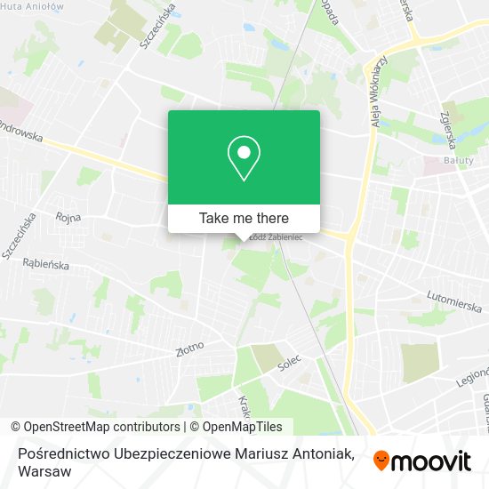 Pośrednictwo Ubezpieczeniowe Mariusz Antoniak map