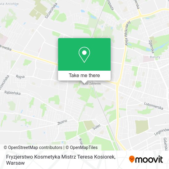 Карта Fryzjerstwo Kosmetyka Mistrz Teresa Kosiorek