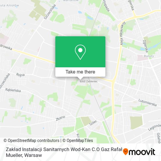 Zakład Instalacji Sanitarnych Wod-Kan C.O Gaz Rafał Mueller map