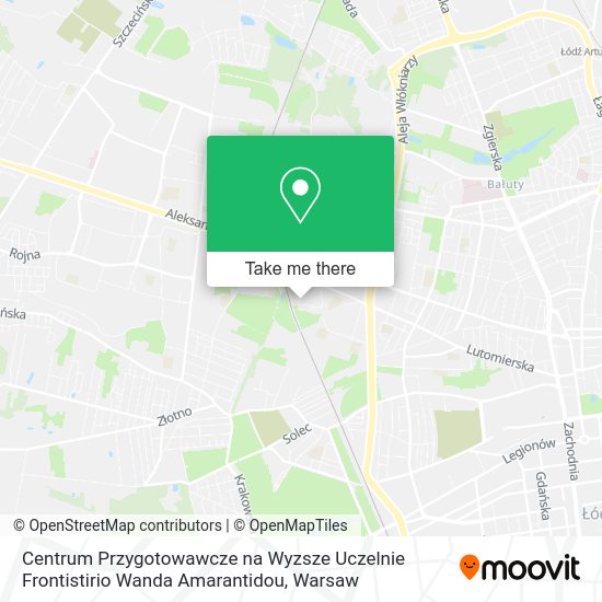 Карта Centrum Przygotowawcze na Wyzsze Uczelnie Frontistirio Wanda Amarantidou