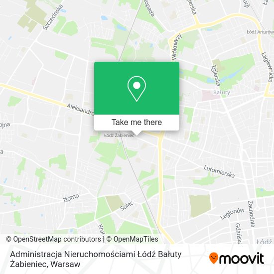 Administracja Nieruchomościami Łódź Bałuty Żabieniec map