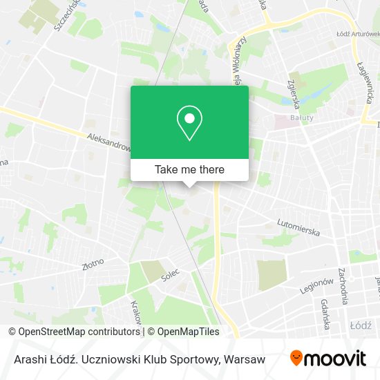 Arashi Łódź. Uczniowski Klub Sportowy map