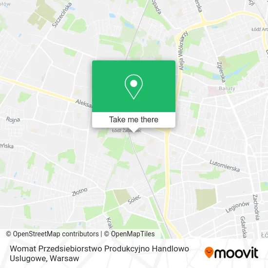 Карта Womat Przedsiebiorstwo Produkcyjno Handlowo Uslugowe