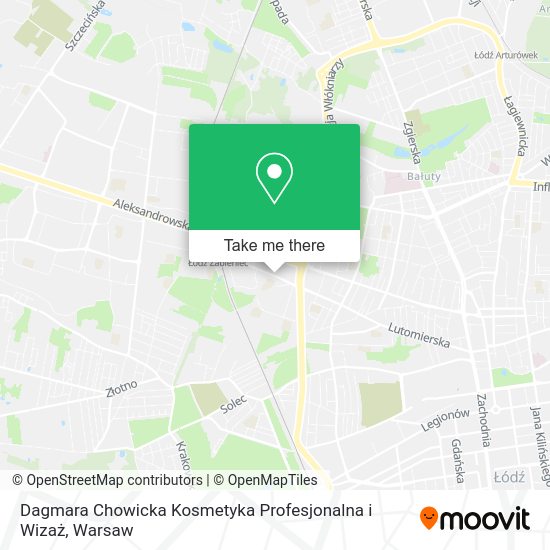 Dagmara Chowicka Kosmetyka Profesjonalna i Wizaż map