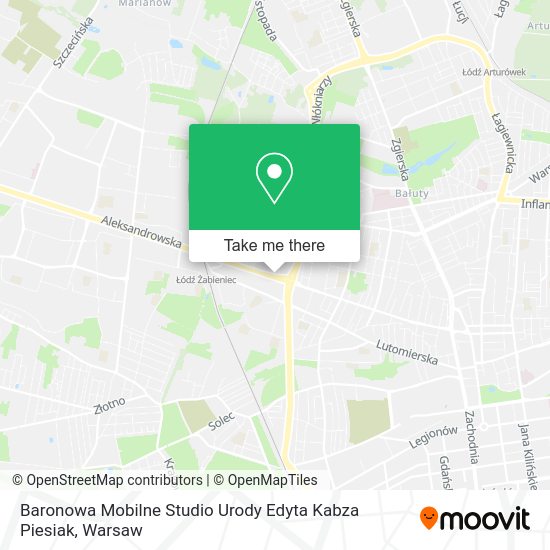 Baronowa Mobilne Studio Urody Edyta Kabza Piesiak map