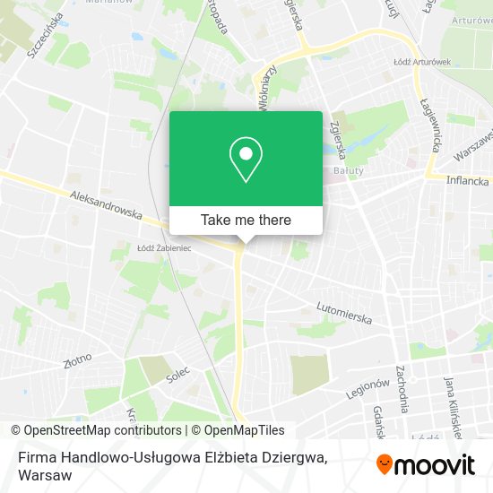 Firma Handlowo-Usługowa Elżbieta Dziergwa map