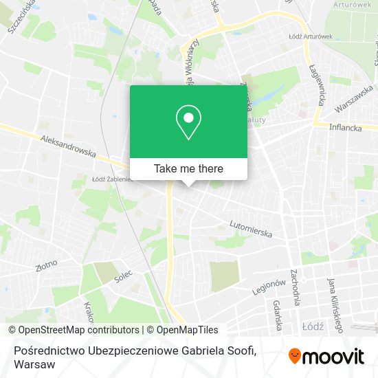 Pośrednictwo Ubezpieczeniowe Gabriela Soofi map