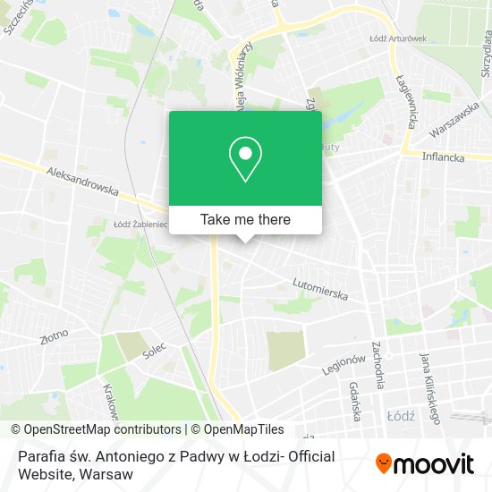 Parafia św. Antoniego z Padwy w Łodzi- Official Website map