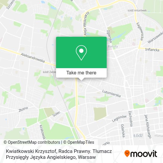 Kwiatkowski Krzysztof, Radca Prawny. Tłumacz Przysięgły Języka Angielskiego map