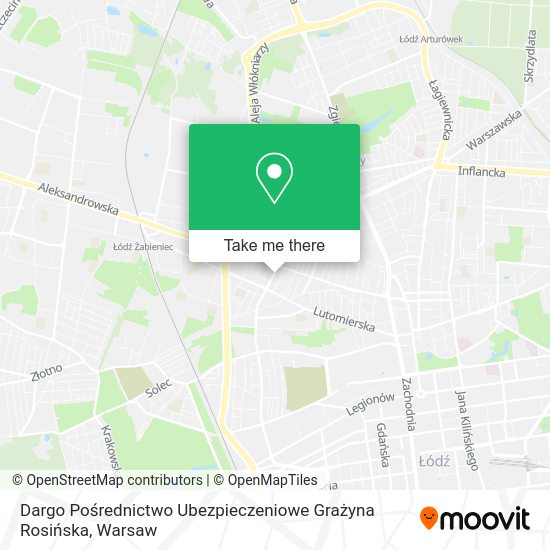 Dargo Pośrednictwo Ubezpieczeniowe Grażyna Rosińska map