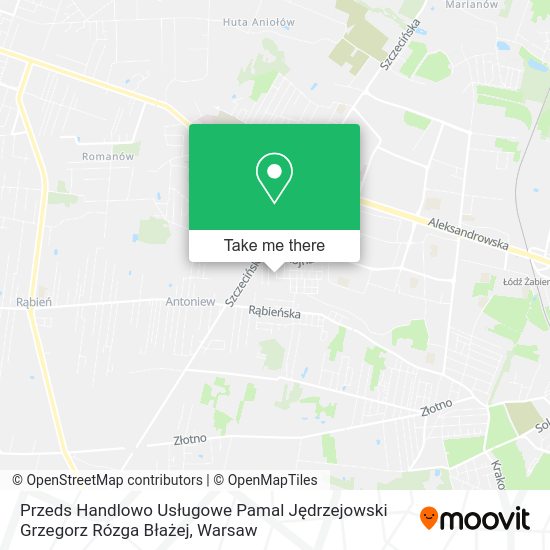 Przeds Handlowo Usługowe Pamal Jędrzejowski Grzegorz Rózga Błażej map