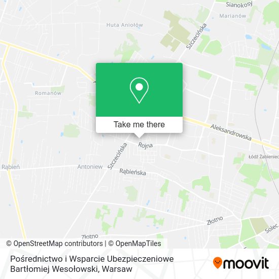 Pośrednictwo i Wsparcie Ubezpieczeniowe Bartłomiej Wesołowski map