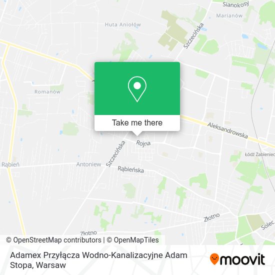 Adamex Przyłącza Wodno-Kanalizacyjne Adam Stopa map