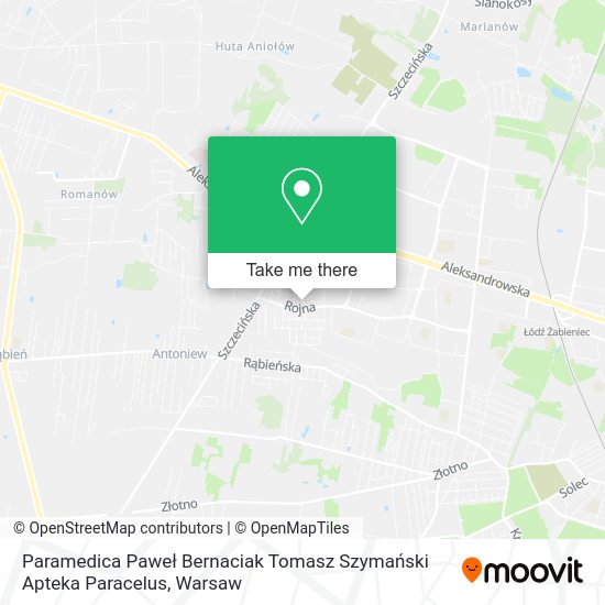 Paramedica Paweł Bernaciak Tomasz Szymański Apteka Paracelus map