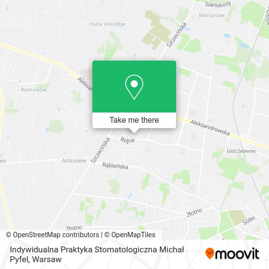 Indywidualna Praktyka Stomatologiczna Michał Pyfel map