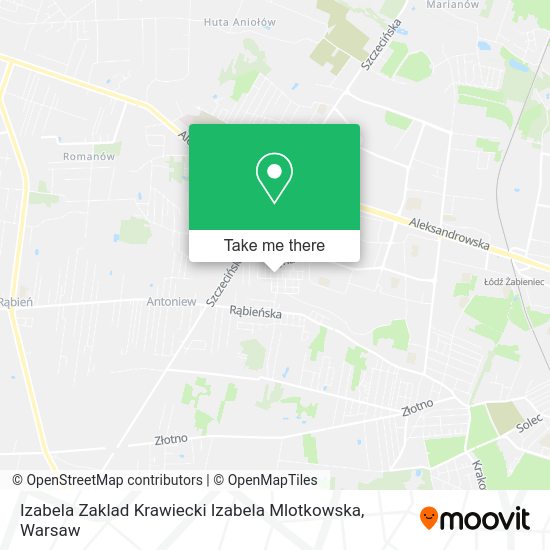 Izabela Zaklad Krawiecki Izabela Mlotkowska map