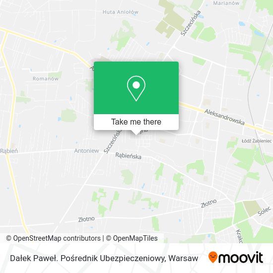 Dałek Paweł. Pośrednik Ubezpieczeniowy map