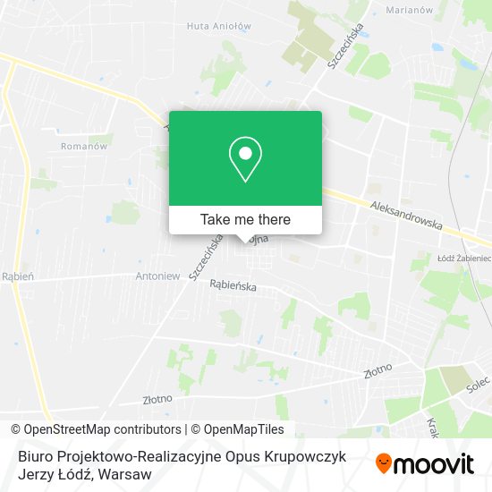 Biuro Projektowo-Realizacyjne Opus Krupowczyk Jerzy Łódź map