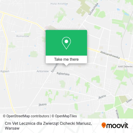 Cm Vet Lecznica dla Zwierząt Cichecki Mariusz map