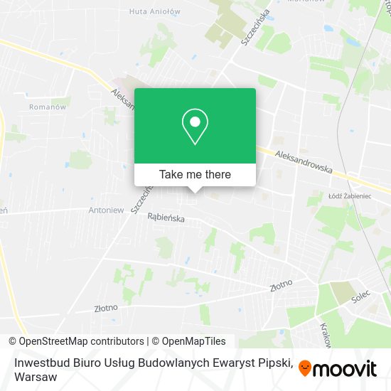 Inwestbud Biuro Usług Budowlanych Ewaryst Pipski map