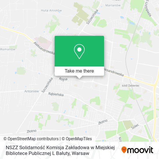 NSZZ Solidarność Komisja Zakładowa w Miejskiej Bibliotece Publicznej L Bałuty map