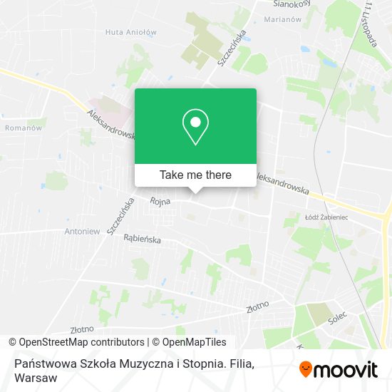 Państwowa Szkoła Muzyczna i Stopnia. Filia map