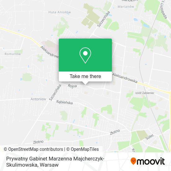 Prywatny Gabinet Marzenna Majcherczyk-Skulimowska map