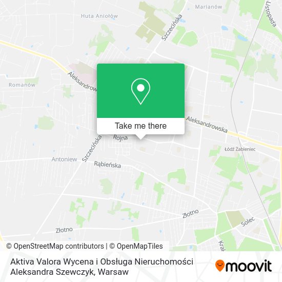 Aktiva Valora Wycena i Obsługa Nieruchomości Aleksandra Szewczyk map