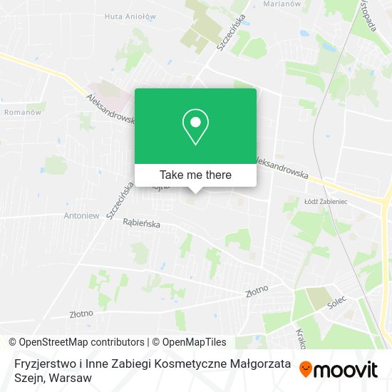 Fryzjerstwo i Inne Zabiegi Kosmetyczne Małgorzata Szejn map