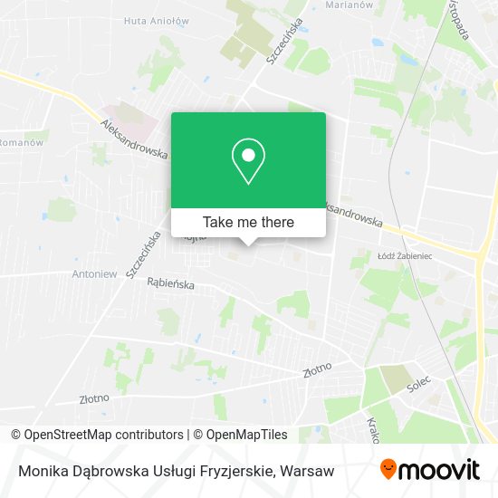 Monika Dąbrowska Usługi Fryzjerskie map