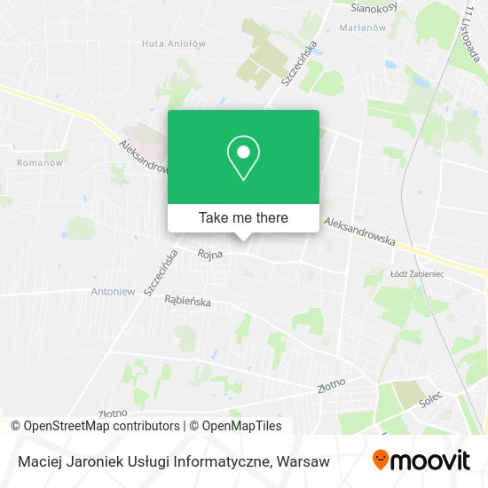 Maciej Jaroniek Usługi Informatyczne map