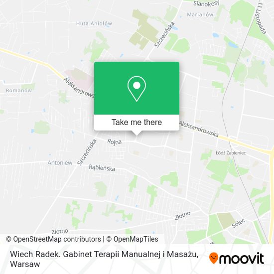 Карта Wiech Radek. Gabinet Terapii Manualnej i Masażu