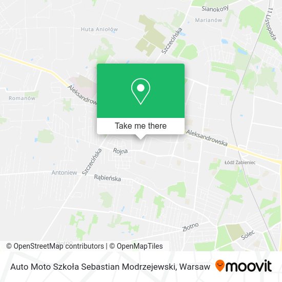 Auto Moto Szkoła Sebastian Modrzejewski map