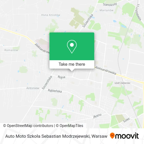 Карта Auto Moto Szkoła Sebastian Modrzejewski