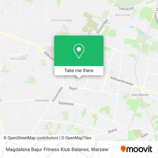 Magdalena Bajur Fitness Klub Balanss map