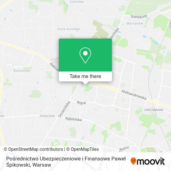 Pośrednictwo Ubezpieczeniowe i Finansowe Paweł Śpikowski map