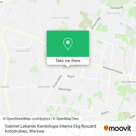 Карта Gabinet Lekarski Kardiologia Interna Ekg Ryszard Kołodrubiec