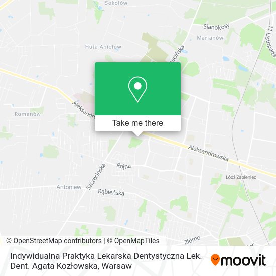 Indywidualna Praktyka Lekarska Dentystyczna Lek. Dent. Agata Kozłowska map