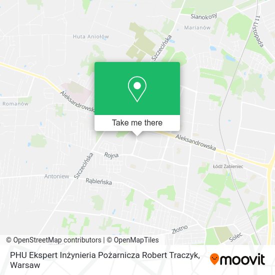 PHU Ekspert Inżynieria Pożarnicza Robert Traczyk map