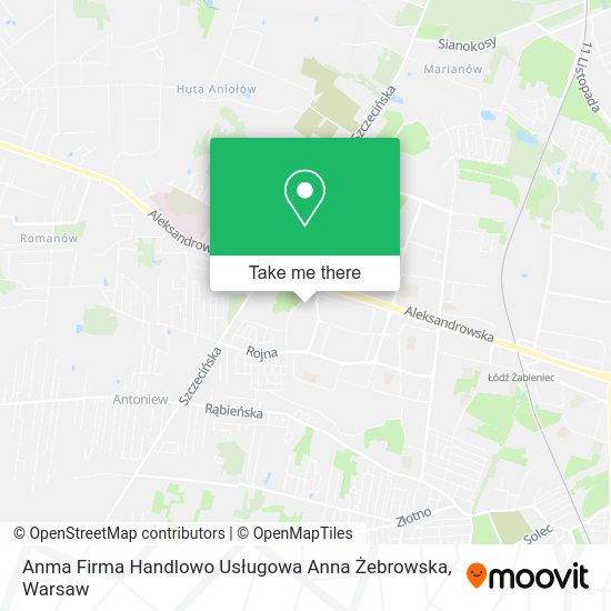 Anma Firma Handlowo Usługowa Anna Żebrowska map