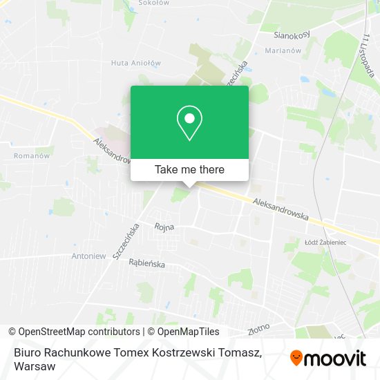 Biuro Rachunkowe Tomex Kostrzewski Tomasz map