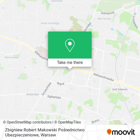 Zbigniew Robert Makowski Pośrednictwo Ubezpieczeniowe map